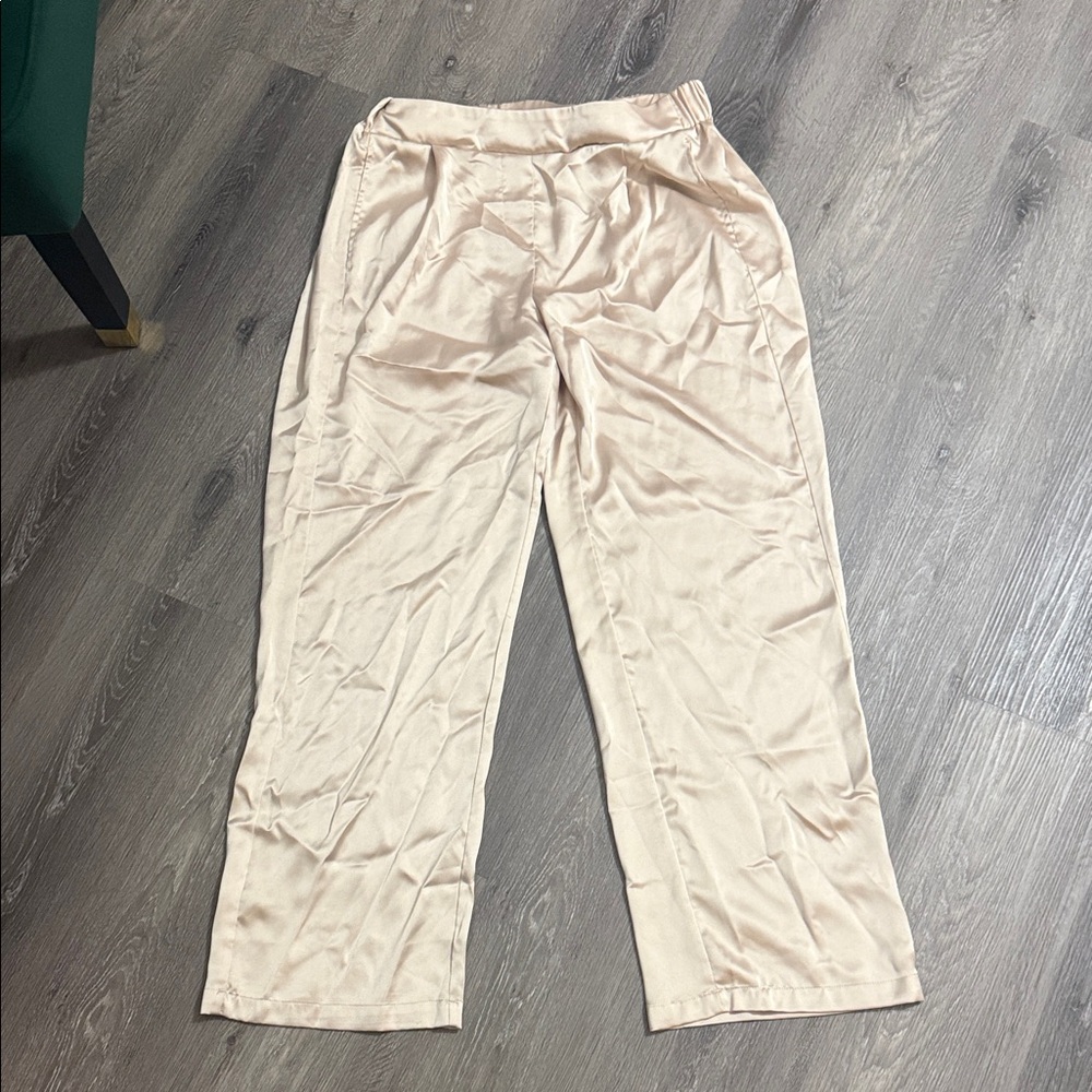 Cynthia Rowley Cream Straight Leg Pants